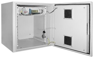 Шкаф уличный ITK 19" 9U 650x600, IP55 металл дверь, серый ( LO35-09U66-M55 )
