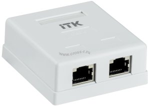 Настенная информационная разетка ITK RJ45 кат. 6 FTP 2-порт ( CS2-1C06F-22 )